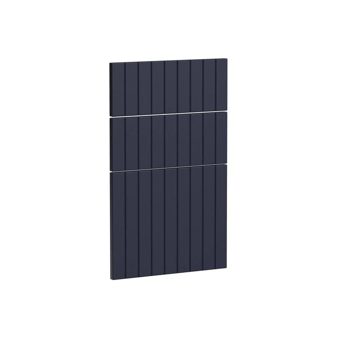Kaboodle 450mm Berry Blue V-Groove 3 Drawer Panels