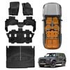 Floor Mats Boot Liner Set for Toyota Prado 250 Series 7-Seater 2024-Onwards Heavy Duty Cargo Cover