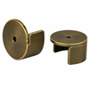 Pillar 25mm Antique Brass Curtain Rod Stirrup Bracket - 2 Pack