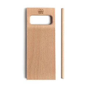 Marcato Wooden Gnocchi Rolling Board w/Garganelli Stick Pasta Making Accessory