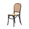 Oikiture Dining Chairs Wooden Chairs Black