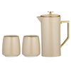 3pc Tempa Rae New Bone China/SS Coffee Press/Mug Cup Round Drinkware Set Mocha