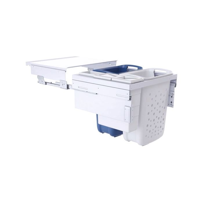 Hafele 2 x 33 + 1 x 12 + 1 x 2.5L White Laundry Carrier
