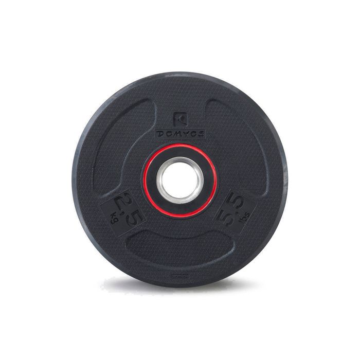 Decathlon - Rubber Weight Disc 28 Mm 2.5 Kg - 2.5Kg