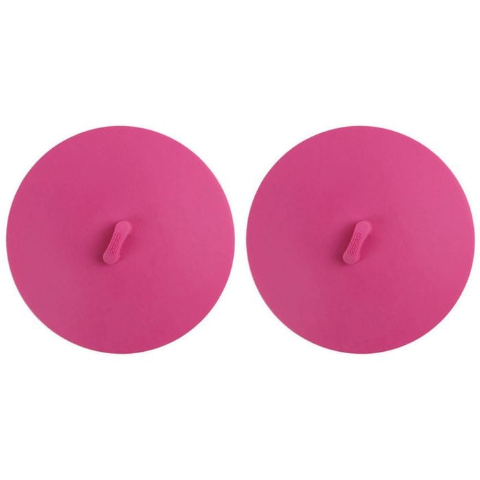 2PK Dexas 20cm Suction Lid Food Storage Cover Round Medium - Pink