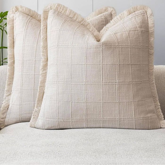Gioia Casa 2-Pack Linen Look Cushion Covers 45cm x 45cm - Beige