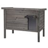 Costway Foam Insulation Warming Cat House Weatherproof Shelter w/Openable Shelf Coffee