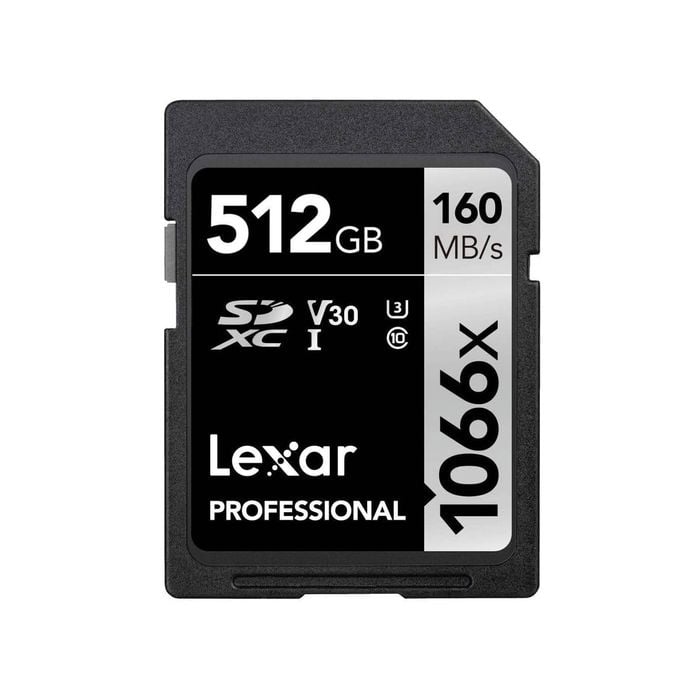 Lexar 512gb Sdxc Uhs-i 1066x Professional Sd Card - 160mb/s For Dslr & Mirrorless Cameras