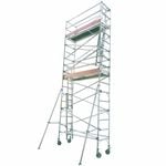 Instant Access 0.8m x 6m 225kg Aluminium Single Width Mobile Scaffold Tower