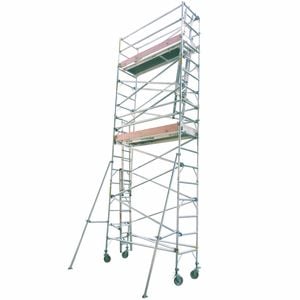 Instant Access 0.8m x 6m 225kg Aluminium Single Width Mobile Scaffold Tower