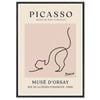 Galrie Picasso's Elegant Cat Art Print Premium Museé d'Orsay Collection for Home Decor, Black Frame, A0 84 x 119cm (33 x 47inch)