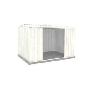 Absco Sheds 3.00 x 2.26 x 2.00m Surfmist Ezislider Double Sliding Door Garden Shed
