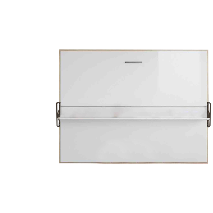 EzSpace Single Long Size White NOBU Wallbed Horizontal With Desk
