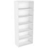 Lugna 1536 x 600 x 280mm White 5 Shelf Storage Cabinet - White