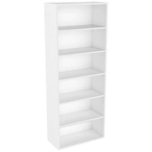 Lugna 1536 x 600 x 280mm White 5 Shelf Storage Cabinet - White