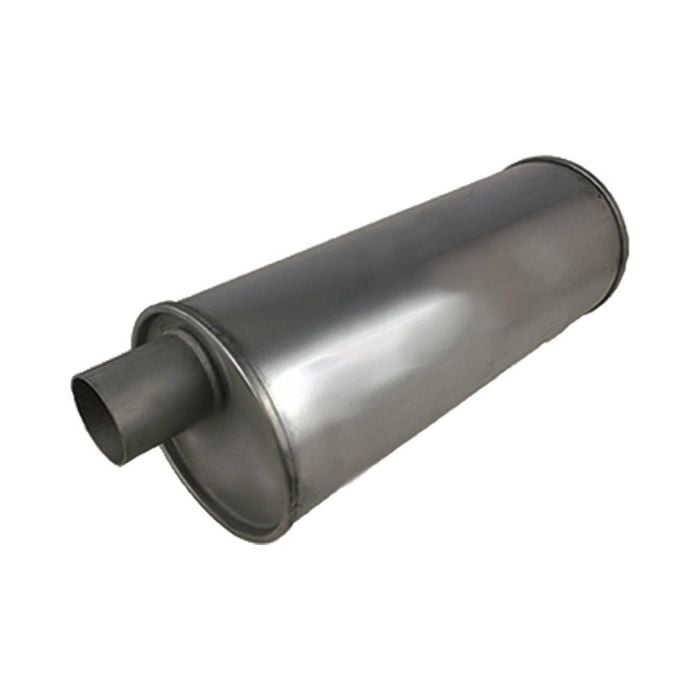Redback 1-3/4" Triple Flow Muffler Offset/offset - 6" Round, 20" Long, Aluminised Steel
