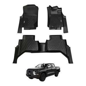 AUSGO Car Floor Mats for Mitsubishi Triton MV Next-Gen Dual Cab 2024-Onwards All-Weather Floor Liners