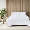 Ultrasonic King Coverlet Set - White