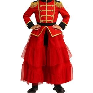 Toy Soldier Girls Red Nutcracker Christmas Costume - Large