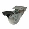 Move It 50mm White Polypropylene Swivel Plate Castor With Brake