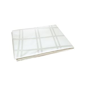 Damask Jacquard Polyester Tablecloth 180cm Round Checkered Ivory