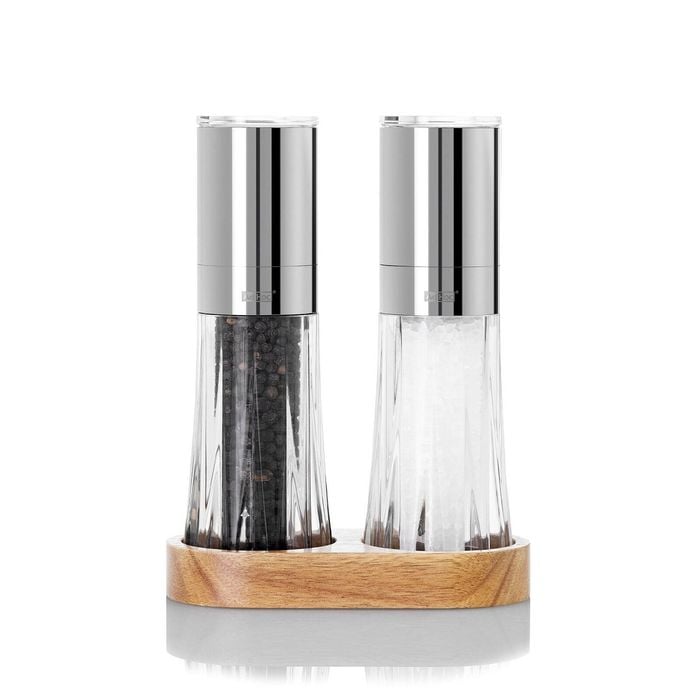 Adhoc Menage Crystal Salt and Pepper Mill Set