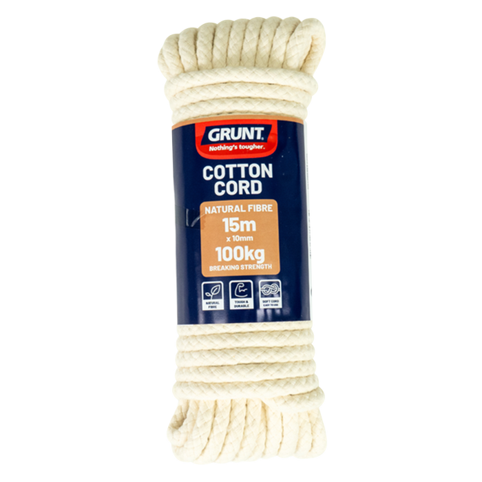 GRUNT 10mm x 15m Cotton Cord