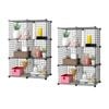 SOGA 2X Black 6-Cube Storage Shelf