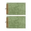 2x2pc Cdsi Lunasoft Tufted Bathset Cotton Set Sage Green 50x80cm & 50x50cm