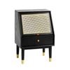 Miuz Black Solid Oak Wood Bedside Table Side Storage End Table Shelf Nightstand