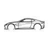 Ignite Laser Aston Martin Advantage Silhouette Metal Wall Art Rustic Metal 23.6inch/60cm