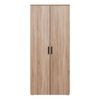 European Cabinetry Natural Oak Slim Oval Black Handles Stockholm Storage Cupboard