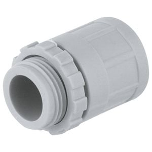 DETA 25mm Grey PVC Conduit Adaptor With Lock Ring - Single Pack
