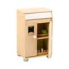Jooyes Toddler Play Kitchen Refrigerator - H68cm - Original Wood Colour | 48cm | Role Play