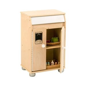 Jooyes Toddler Play Kitchen Refrigerator - H68cm - Original Wood Colour | 48cm | Role Play