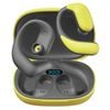 Elinz Air Conduction Sports Headphones Earbuds Open-Ear Design with Mic Bluetooth 5.3 Black & Yellow