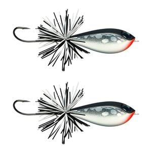 2x Rapala 4.5cm BX Skitter Frog Topwater Surface Fishing Lures - Matte Chrome
