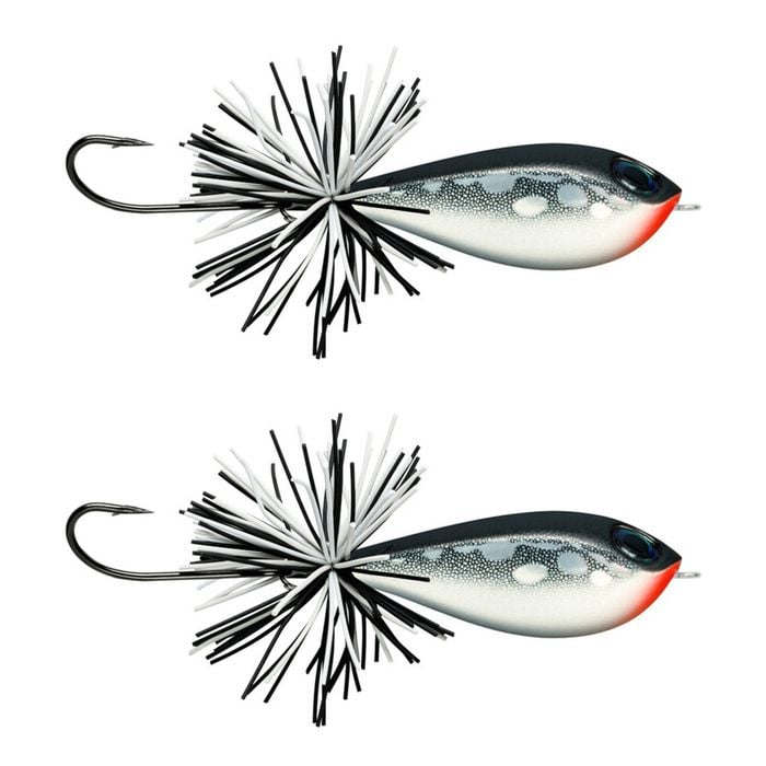 2x Rapala 4.5cm BX Skitter Frog Topwater Surface Fishing Lures - Matte Chrome