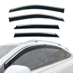 AUSGO Stainless Trim Weather Shields for Lexus RX270 RX350 RX450H 2009-2015 Weathershields Window Visors Wind Deflectors