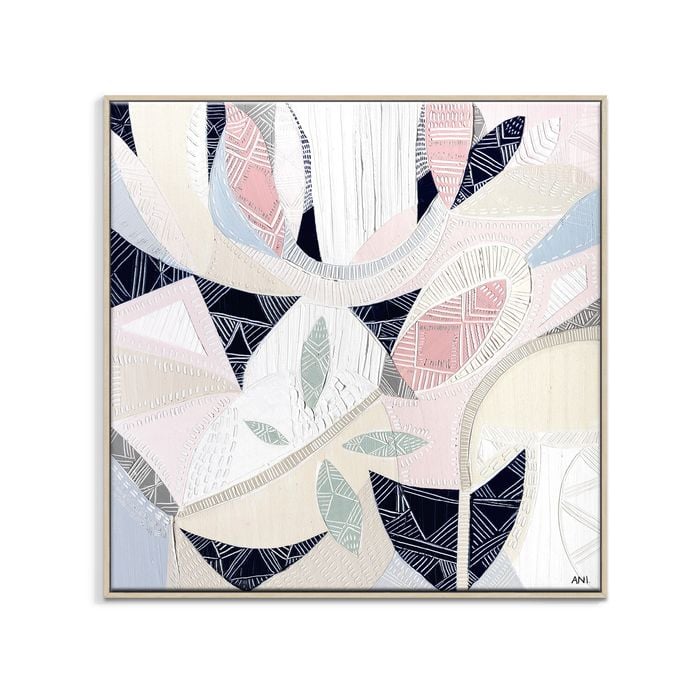 Artist Lane "Pink Lake Dreams " by Ani Ipradjian - 61x61cm Timber Framed Canvas