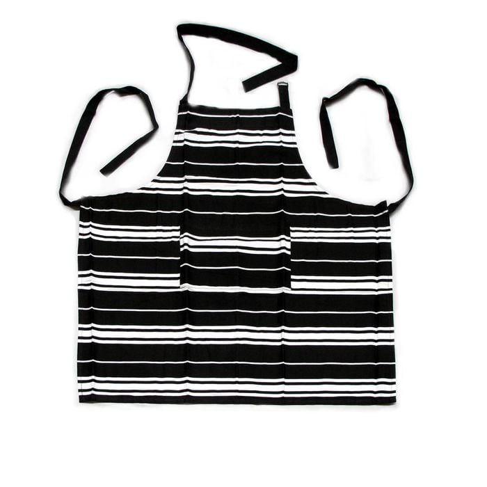 Bloomington Bucher Black Cotton Standard Apron with Pocket