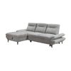 Bellemave 2 Seater Fabric Sofa Bed Lhf Storage Chaise Grey
