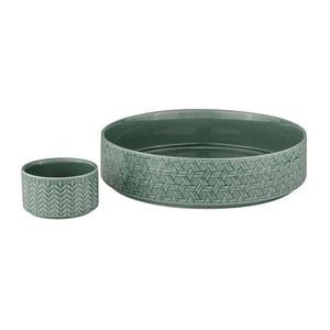 2pc Ladelle Heath Jade Bowl Set
