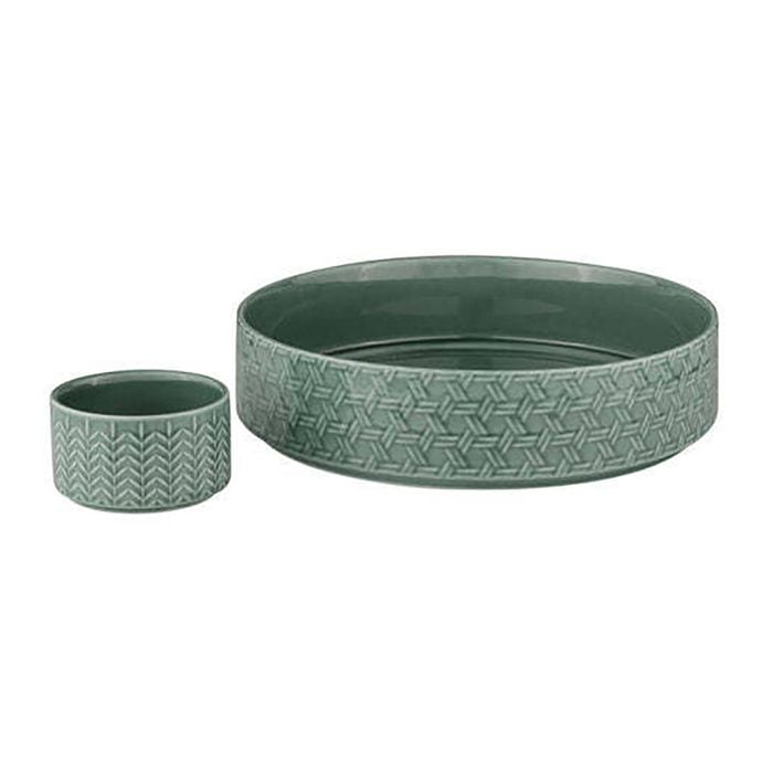 2pc Ladelle Heath Jade Bowl Set