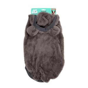 Art & Bob 50cm Grey Large Velvet Dog Hoodie