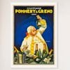 Galrie Vintage Champagne Pommery and Greno Reims Advertising Poster for Home Decor, White Frame, A2 42 x 60cm (16 x 24inch)