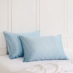 Royal Comfort Mulberry Soft Silk Pillowcase Twin Pack Standard Soft Blue