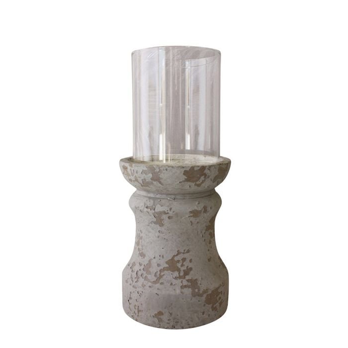Darlin Concrete 25.5cm Byron Candle Holder Home Decor Large White