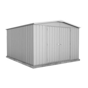 Absco Sheds 3.0 x 3.66 x 2.06m Zincalume Double Door Regent Garden Shed