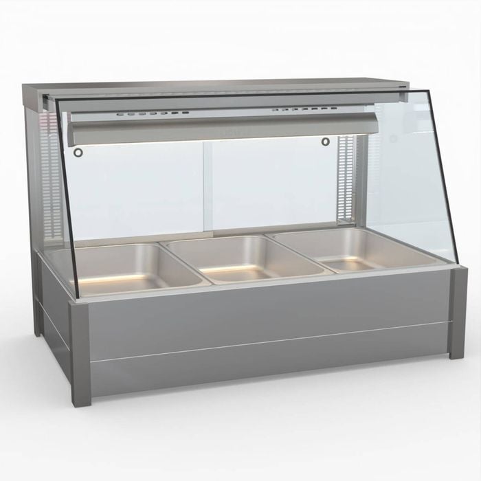 Bonvue Angled Countertop Wet And Dry Bain Marie  - Hot Bain Marie (bm11tc)